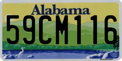 AL license plate 59CM116