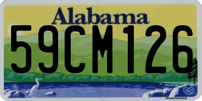 AL license plate 59CM126