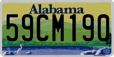 AL license plate 59CM190