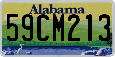 AL license plate 59CM213