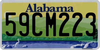 AL license plate 59CM223