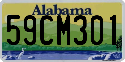 AL license plate 59CM301