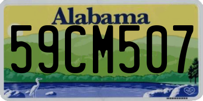 AL license plate 59CM507