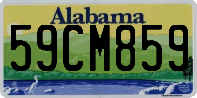 AL license plate 59CM859