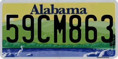 AL license plate 59CM863