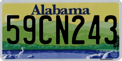 AL license plate 59CN243