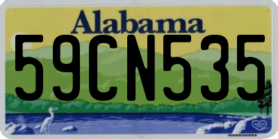 AL license plate 59CN535
