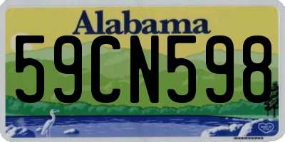 AL license plate 59CN598