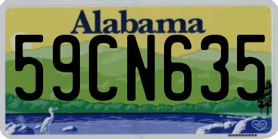 AL license plate 59CN635