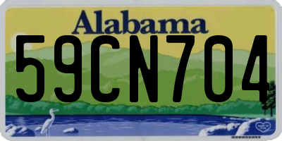 AL license plate 59CN704