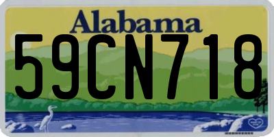 AL license plate 59CN718