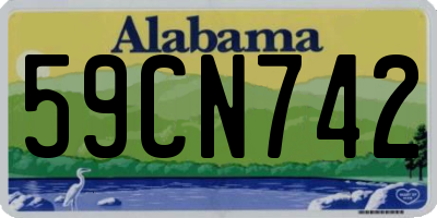 AL license plate 59CN742