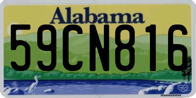 AL license plate 59CN816
