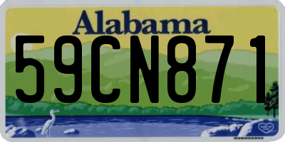 AL license plate 59CN871