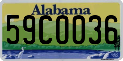 AL license plate 59CO036