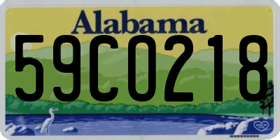 AL license plate 59CO218
