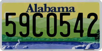 AL license plate 59CO542