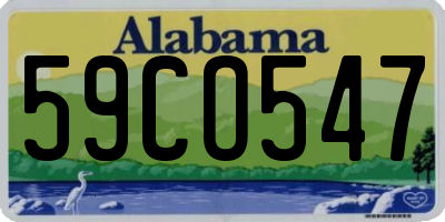 AL license plate 59CO547