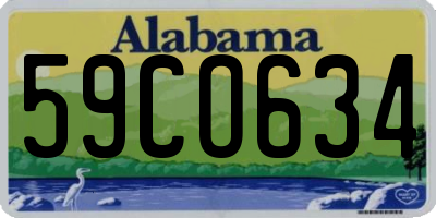 AL license plate 59CO634