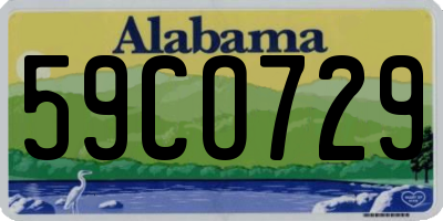 AL license plate 59CO729