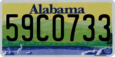 AL license plate 59CO733