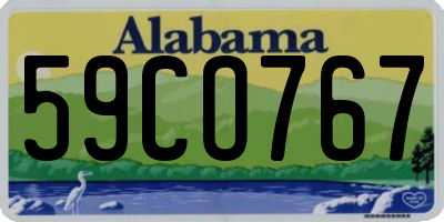 AL license plate 59CO767