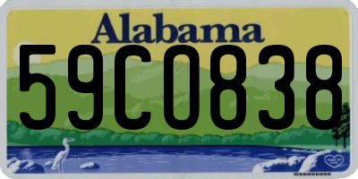 AL license plate 59CO838