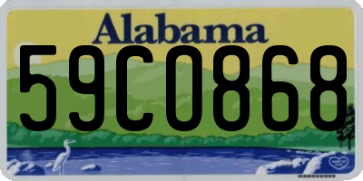 AL license plate 59CO868