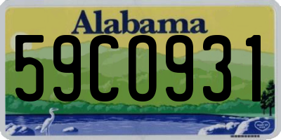AL license plate 59CO931