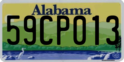 AL license plate 59CP013