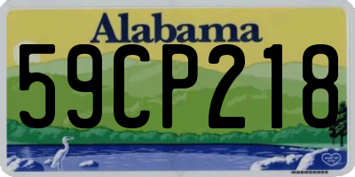 AL license plate 59CP218