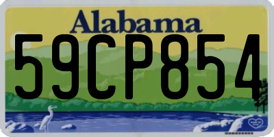 AL license plate 59CP854