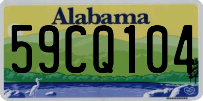 AL license plate 59CQ104