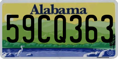 AL license plate 59CQ363