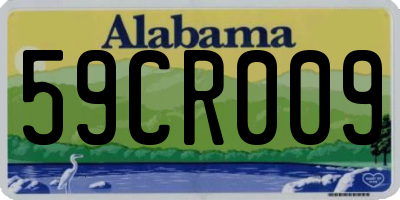 AL license plate 59CR009