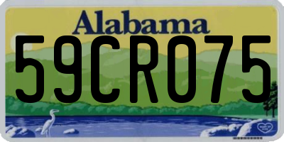 AL license plate 59CR075