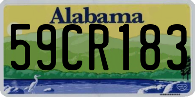 AL license plate 59CR183