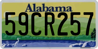AL license plate 59CR257