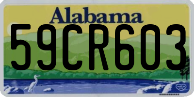 AL license plate 59CR603