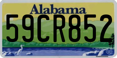 AL license plate 59CR852