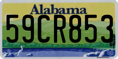 AL license plate 59CR853