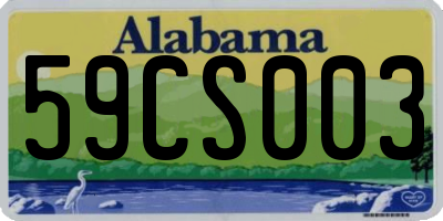 AL license plate 59CS003