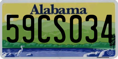AL license plate 59CS034