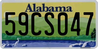 AL license plate 59CS047