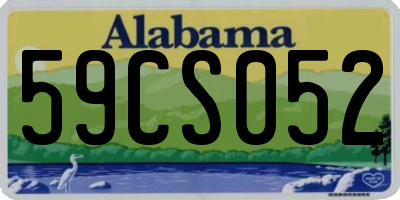 AL license plate 59CS052