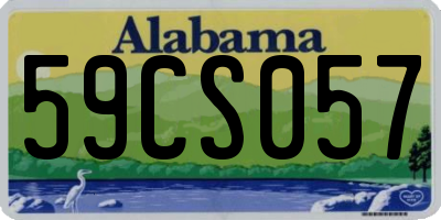 AL license plate 59CS057