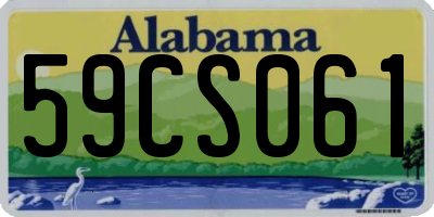 AL license plate 59CS061