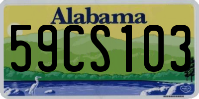 AL license plate 59CS103