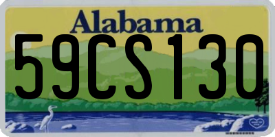 AL license plate 59CS130