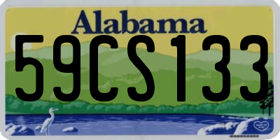 AL license plate 59CS133